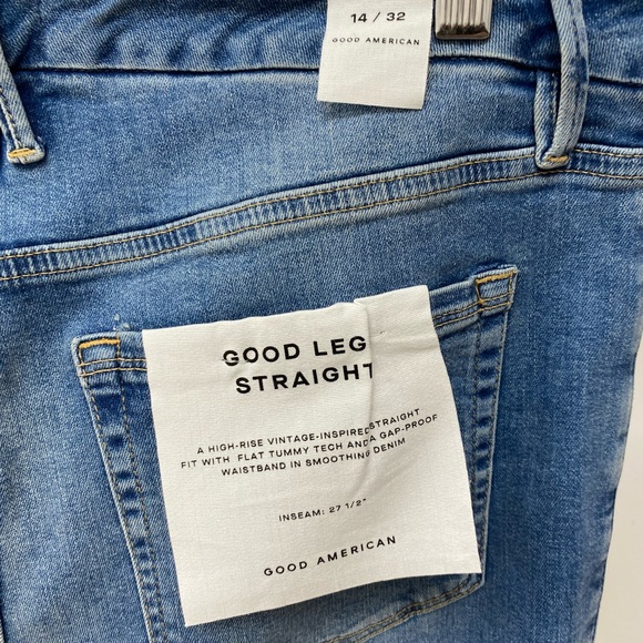 BNWT, Good American, Good Leg Straight Denim/ Jeans - Picture 4 of 5